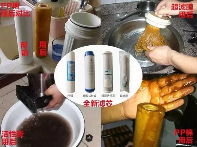 净水器有什么作用？使用过的滤芯与全新滤芯对比